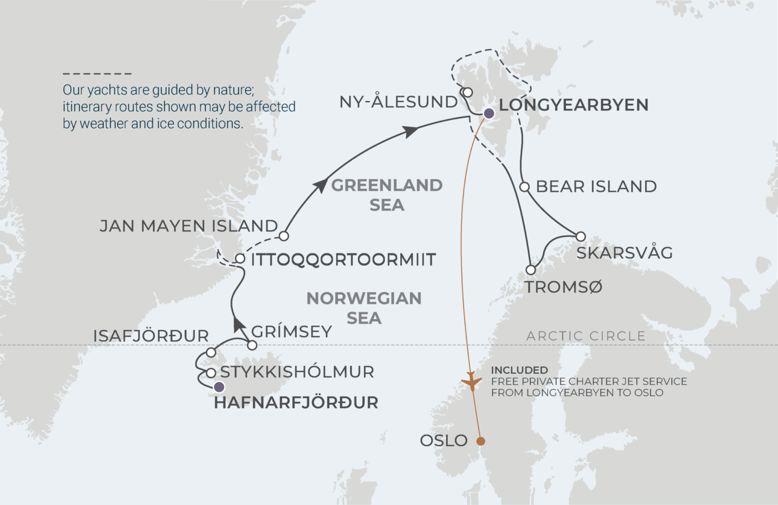 Reykjavik to Longyerbyen and Norway hover image